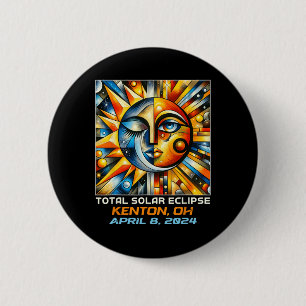 Badge Rond 5 Cm Total Solaire Eclipse Kenton Ohio