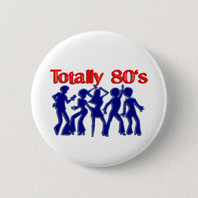 Badge Rond 5 Cm Totalement disco 80s (Devant)