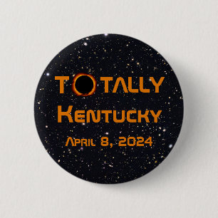 Badge Rond 5 Cm Totalement Kentucky 2024 Éclipse solaire