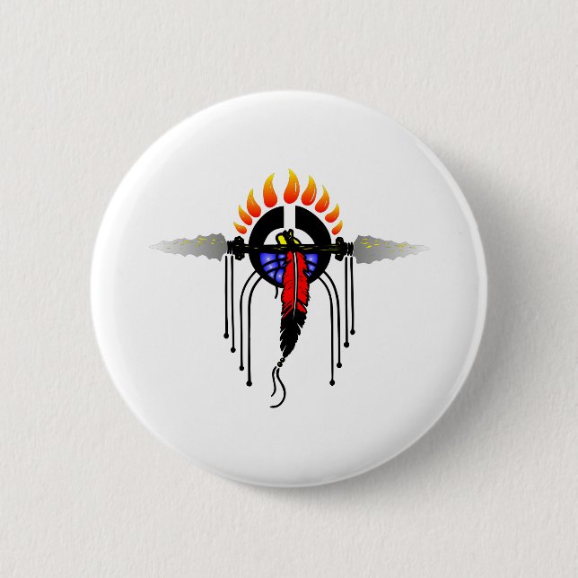Badge Rond 5 Cm Totem indien (Devant)