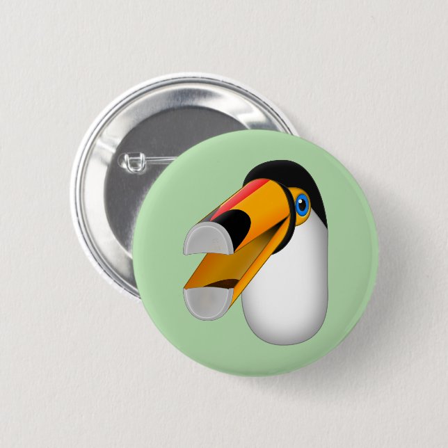 Badge Rond 5 Cm Tou-can - (Devant & derrière)