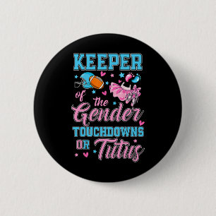 Badge Rond 5 Cm Touchdown ou tutus drôle gardien du genre Ba1