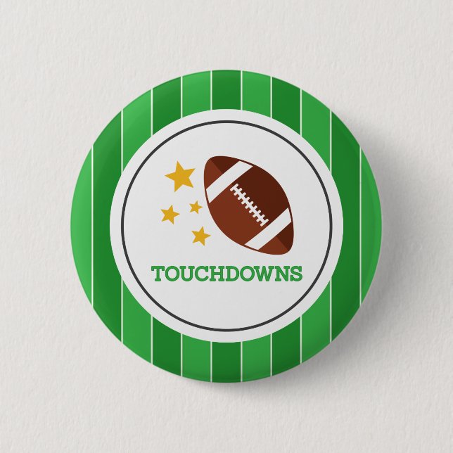 Badge Rond 5 Cm Touchdowns Gender Reveal (Devant)
