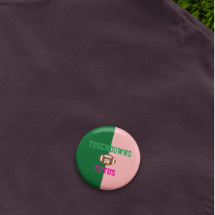 Badge Rond 5 Cm Touchdowns ou Tutus Genre Reveal