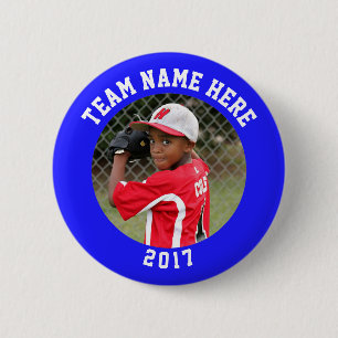 Badge Rond 5 Cm Touche / bouton Photo Sports personnalisée avec n