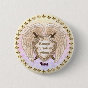 Badge Rond 5 Cm Tough Christian Maman