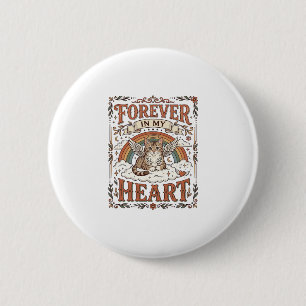 Badge Rond 5 Cm Toujours Dans Mon Cœur Chat Mémorial Pont Arc-en-C