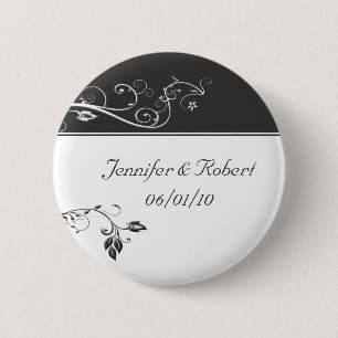 Badge Rond 5 Cm Toujours et pour toujours charbon de bois