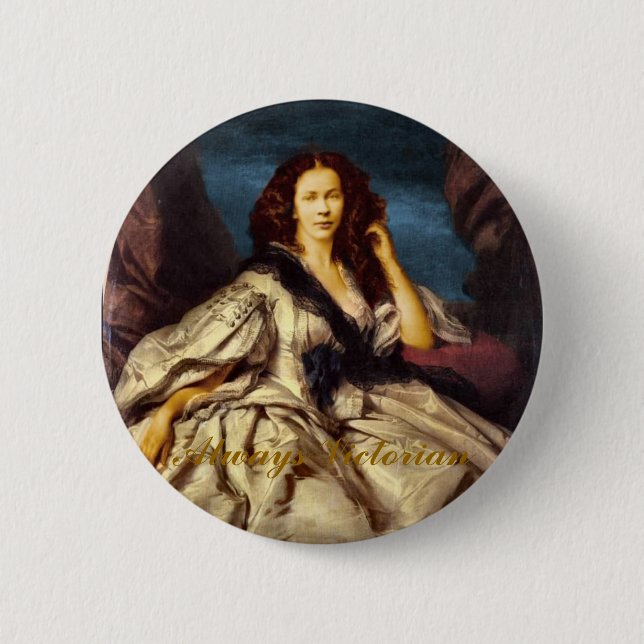 BADGE ROND 5 CM TOUJOURS VICTORIEN (Devant)