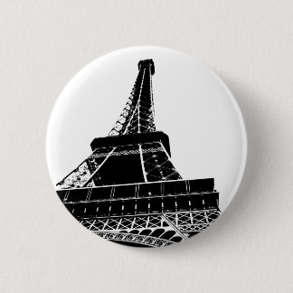Badge Rond 5 Cm Tour Eiffel