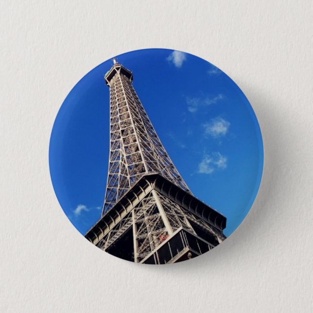 Badge Rond 5 Cm Tour Eiffel France Photographie de voyage (Devant)