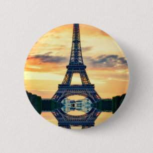 Badge Rond 5 Cm Tour Eiffel Paris Soirée européenne