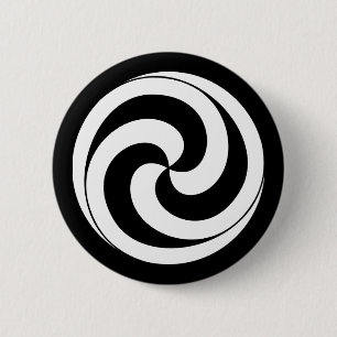 Badge Rond 5 Cm Tourbillons en forme de boule