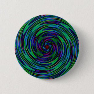Badge Rond 5 Cm Tourbillons Sombres Psychedéliques