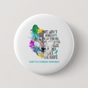 Badge Rond 5 Cm Tourette's Syndrome Awareness Ribbon Support Cadea