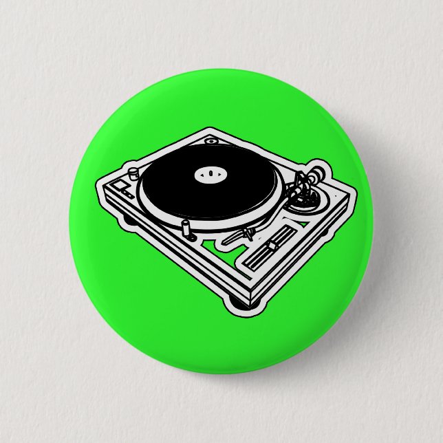Badge Rond 5 Cm Tourne-disque (Devant)