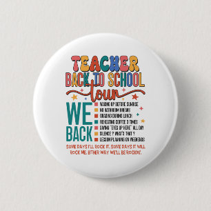 Badge Rond 5 Cm Tournée de rentrée des profs Bruh On revient 1er j