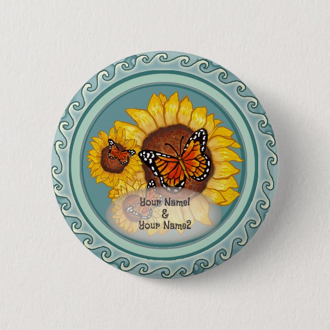 Badge Rond 5 Cm Tournesol (Devant)