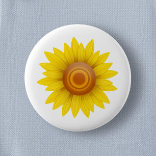 Badge Rond 5 Cm Tournesol
