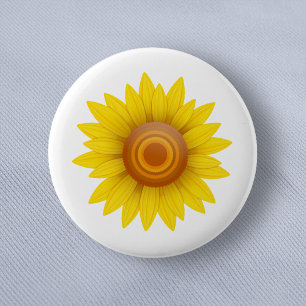 Badge Rond 5 Cm Tournesol
