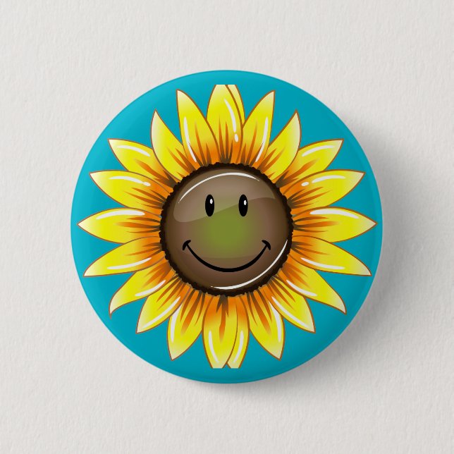 Badge Rond 5 Cm Tournesol de sourire de Sunkissed (Devant)