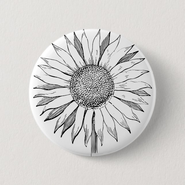 Badge Rond 5 Cm Tournesol illustré (Devant)