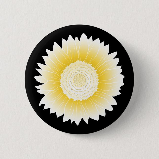 Badge Rond 5 Cm tournesol jaune (Devant)
