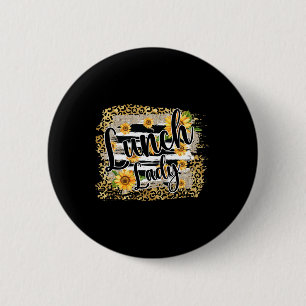 Badge Rond 5 Cm Tournesol léopard Dame cantine Premier jour d'écol
