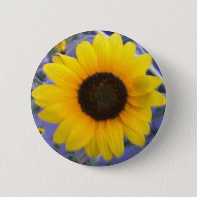 Badge Rond 5 Cm Tournesol lumineux (Devant)