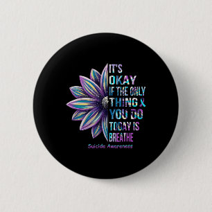Badge Rond 5 Cm Tournesol Suicide Prévention Mois de sensibilisati