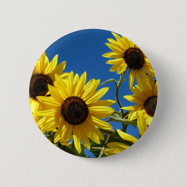 Badge Rond 5 Cm Tournesols (Devant)