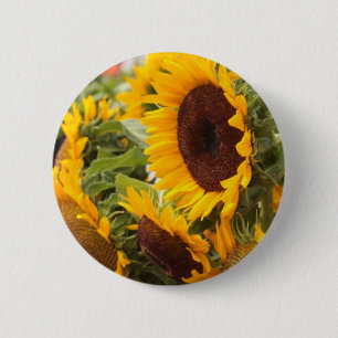 Badge Rond 5 Cm Tournesols