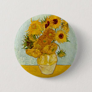 Badge Rond 5 Cm Tournesols de Vincent Van Gogh