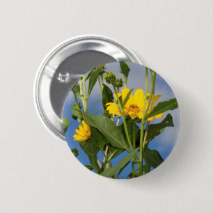 Badge Rond 5 Cm Tournesols en photo de l'Iowa