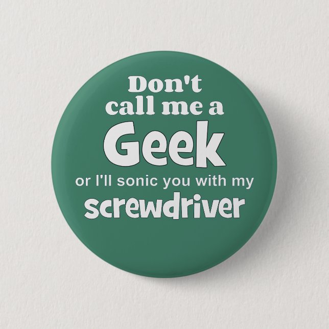 Badge Rond 5 Cm tournevis geek wf (Devant)