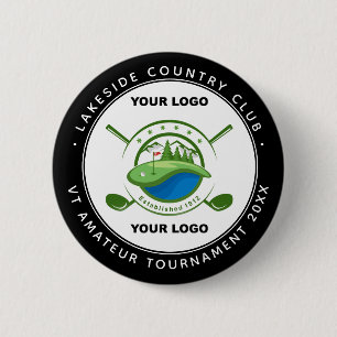 Badge Rond 5 Cm Tournoi commémoratif du club de golf Logo personna