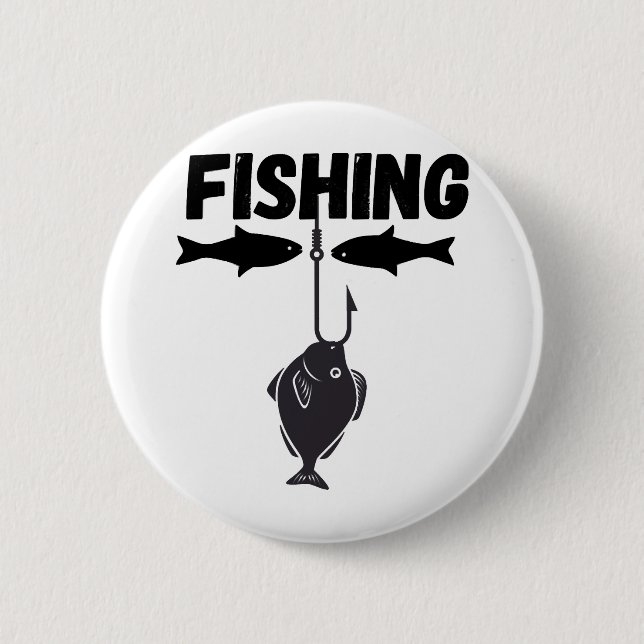 Badge Rond 5 Cm tournois de pêche (Devant)