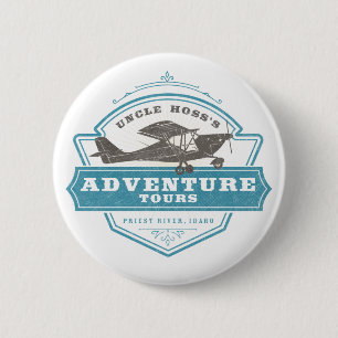Badge Rond 5 Cm Tours d'aventure de l'oncle Hoss