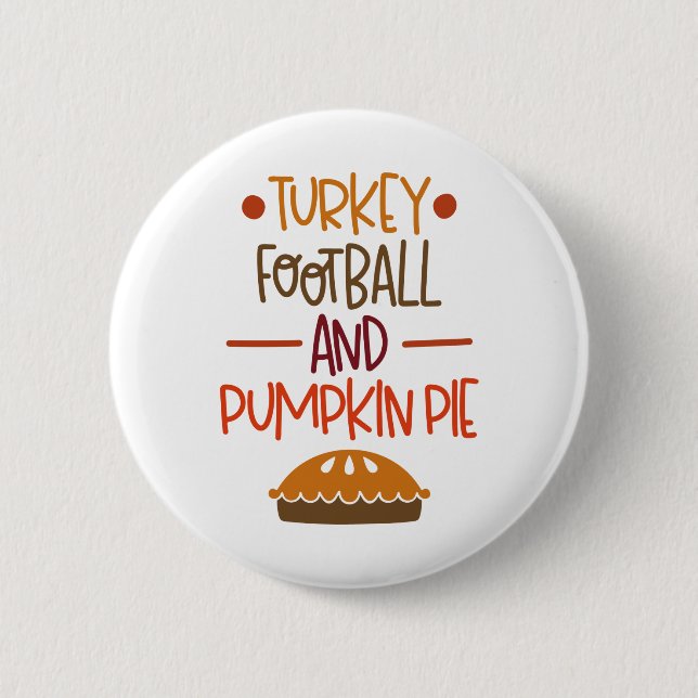 Badge Rond 5 Cm Tourte de football et de citrouille en Turquie (Devant)