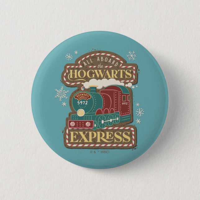 Badge Rond 5 Cm Tous à bord de HOGWARTS™ Express Noël Cookie (Devant)