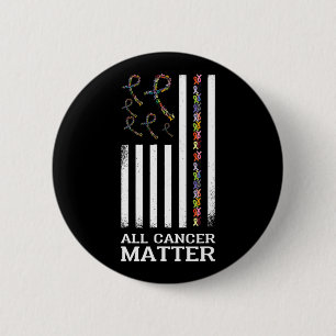 Badge Rond 5 Cm Tous le cancer compte la sensibilisation dire le c