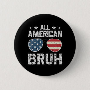 Badge Rond 5 Cm Tous les Américains 4 juillet Boy