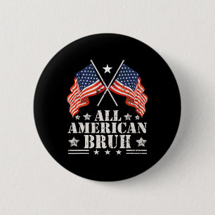 Badge Rond 5 Cm Tous les Américains 4 juillet garçons Ados patriot
