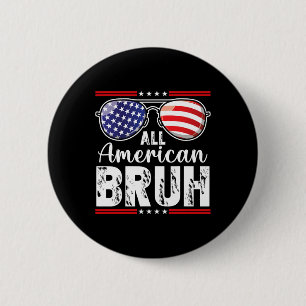 Badge Rond 5 Cm Tous les Américains 4 juillet garçons Ados patriot