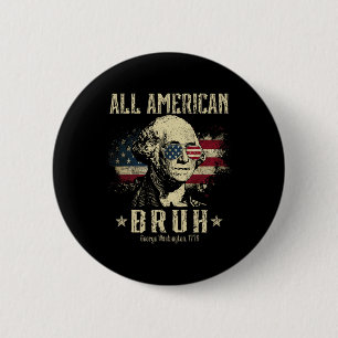Badge Rond 5 Cm Tous les Américains 4 juillet garçons Ados patriot