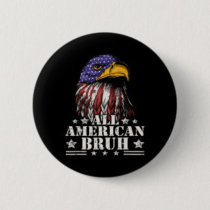 Badge Rond 5 Cm Tous les Américains 4 juillet garçons Ados patriot