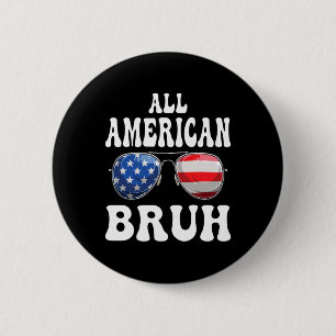 Badge Rond 5 Cm Tous les américains 4 juillet garçons enfants Twee