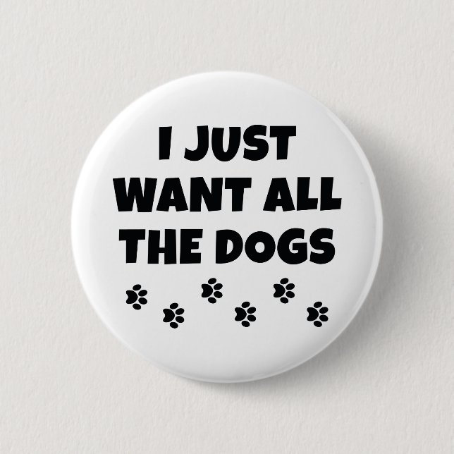 Badge Rond 5 Cm Tous Les Chiens (Devant)