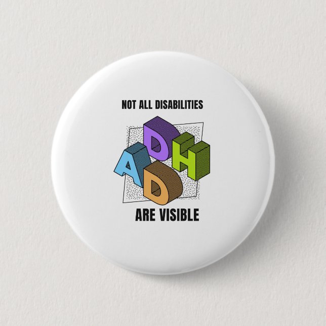 Badge Rond 5 Cm Tous les handicaps ne sont pas visibles (Devant)