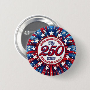 Badge Rond 5 Cm Tous les hommes rouge blanc bleu Feu d'artifice gr